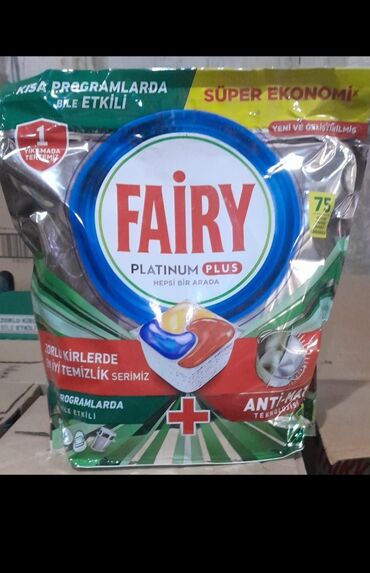 təmizlik vasitələri: Qabyuyan uçun fairy kapsul Fairy platinum plus-75ededli Fairy