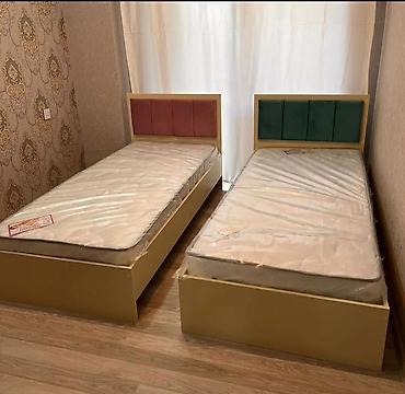 Çarpayılar: Tək nəfərlik çarpayı dəsti. Şəkillərdə ağ rəngli korpuslu, yumşaq — 52