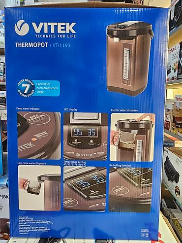 Termopotlar: Termopot Vitek, 5 l, Yeni, Ünvandan götürmə, Pulsuz çatdırılma, Rayonlara çatdırılma -da lalafo.az — 10 Termopotlar: Termopot Vitek, 5 l, Yeni, Ünvandan götürmə, Pulsuz çatdırılma, Rayonlara çatdırılma — 10