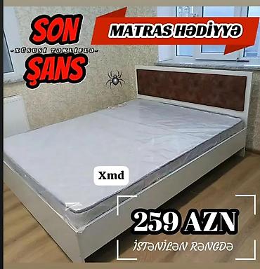 taxt carpayı: Yeni, İkinəfərlik çarpayı, Matras ilə — 1