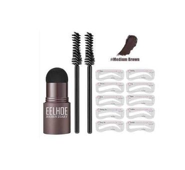 Šminka: Puder pečat za oblikovanje obrva gratis 10 šablona Cena: 1100din — 4