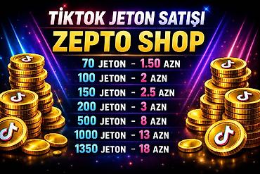 Tiktok Jeton Satışı – Zepto Shop - 70 jeton – 1.50 AZN - 100 jeton –