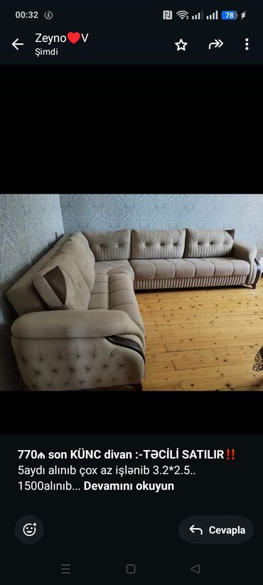 Divanlar: Künc divan