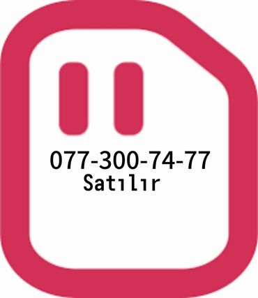 SİM-kartlar: Nömrə: ( 077 ) ( 773007477 )