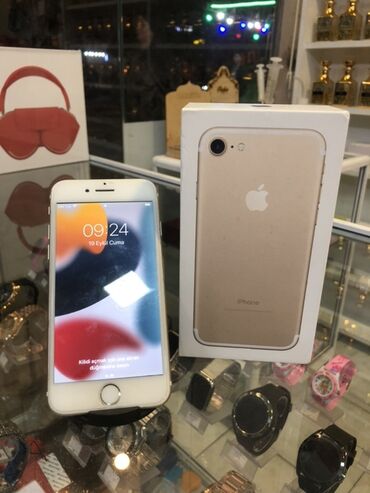 iphone 7 ekran: IPhone 7, 32 GB, Qızılı, Barmaq izi