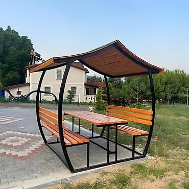 Metall karkaslı taxta oturacaqlı kölgəlikli piknik dəsti - Açıq lalafo.az -da Metall karkaslı taxta oturacaqlı kölgəlikli piknik dəsti - Açıq