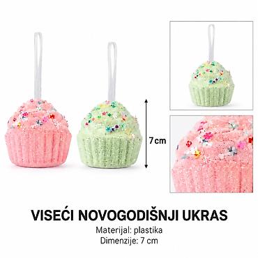 KMT Božićni viseći ukras kolač, pastelne boje 286369 Dekorativni