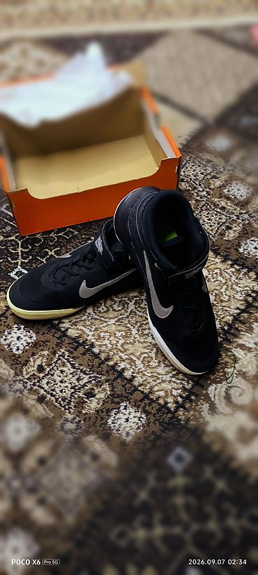 кыргызча кийимдер: Кроссовки Nike для детей/подростков - Цвет: черный с серебристыми — 6