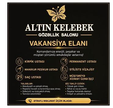 berber iş: ALTIN KELEBEK Gözəllik Salonu – Vakansiyalar Komandamıza enerjili — 1