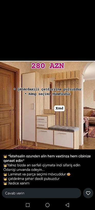 divar guzguleri: Dəhliz üçün müasir mebel dəstləri Model variantları və ölçülər: - — 3