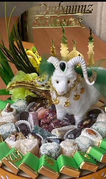 ramazan dekorları: Qurban bayramı üçün sifariş qəbul olunur. - Qızılı güzgü əsaslı, ay — 3