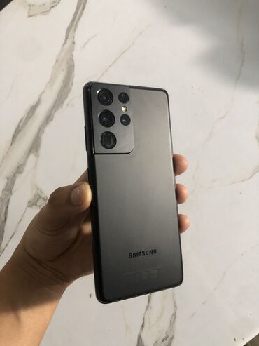 дорогие номера телефонов: Samsung Galaxy S21 Ultra 5G, Колдонулган, 256 ГБ, түсү - Кара