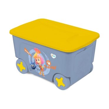 фиксик: Ящик для игрушек "Фиксики "с округленными углами 50литров. Контейнер