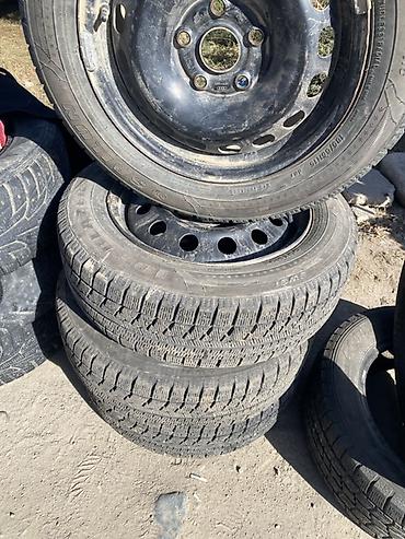 Шиналар жана дисктер: Дөңгөлөктөр монтажда 185 / 65 / R 15, Кыш, Колдонулган, Комплект, Жеңил унаалар, Темир, тешиктери - 5 — 2