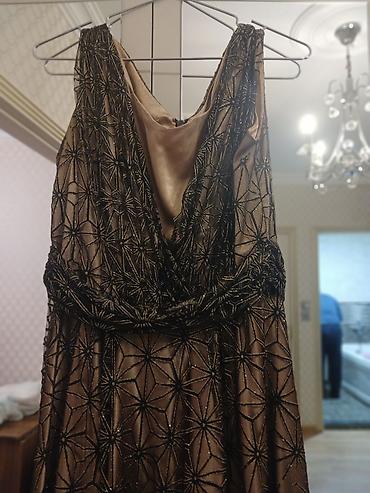 Ziyafət donları: 1) Bəzəkli yaxalı maxi don - Rəng: tünd bənövşəyi - Model: qolsuz — 16