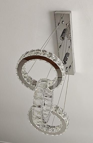 led lanpalar: Led Çılçıraq, 3 lampa, Xrustal — 1