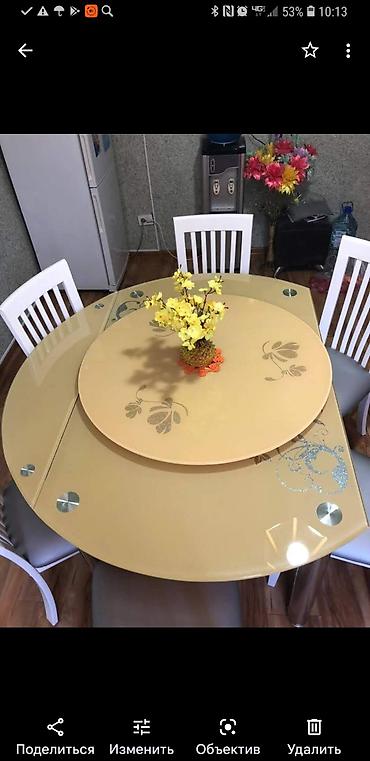 Кухонные столы и стулья: Кухонный стол и стул, цвет - Желтый — 10