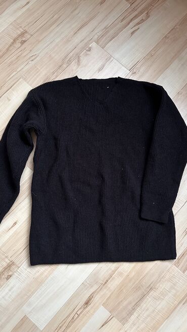 бирюзовый свитер: Женский свитер, Оверсайз, Средняя модель