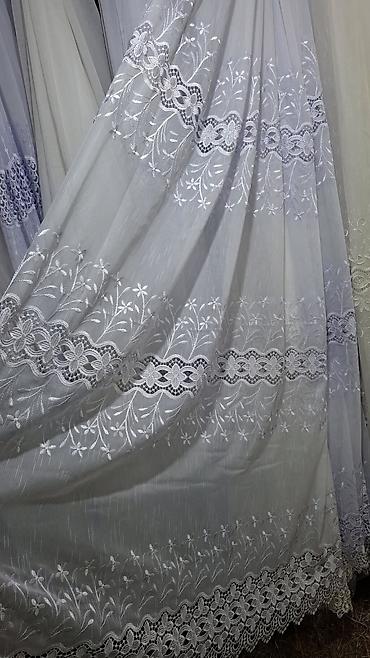 Zavese i draperije: Zavese od tila sa bogatim vezom - Materijal: proziran til (mrežasta — 16