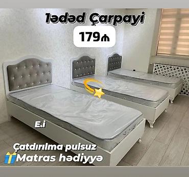 Çarpayılar: Bir nəfərlik çarpayı – 179 ₼ Xüsusiyyətlər: - Klassik dizaynlı — 1