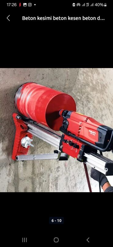 Beton işləri: Beton kəsmə–deşmə xidməti - Dəmirsiz və armaturlu betonun kəsilməsi — 8