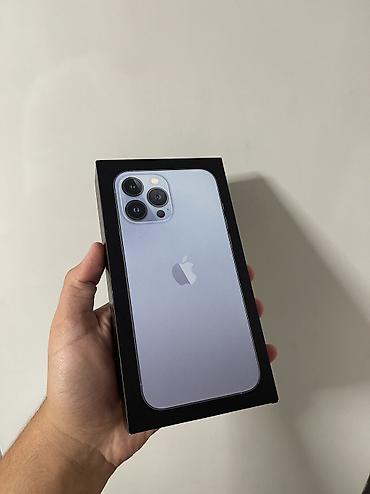Уюлдук телефондор жана аксессуарлар: IPhone 13 Pro Max, Колдонулган, 128 ГБ, Көгүлтүр, Коргоочу айнек, Каптама, Куту, 100 % — 4