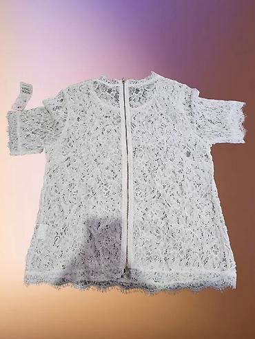 differente obuca: Čipkana bluza kratkih rukava – bela/ivory S M L - Materijal: fina — 2