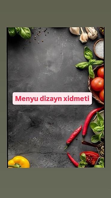 Menyu dizayn xidməti - Restoran, kafe, fast-food, şirniyyat evi və