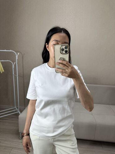 Футболки: Футболка, Классическая модель, Турция, Massimo Dutti, Хлопок, Новый, Все размеры