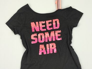czarna koszulka na ramiączkach: Koszulka, Cool Club, 12 lat, 146-152 cm, stan - Idealny