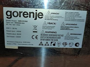 panasonic mikrodalgali soba: .25 Litr həcm və Qril funksiyalı Gorenje mikrodalğalı soba. tam — 2