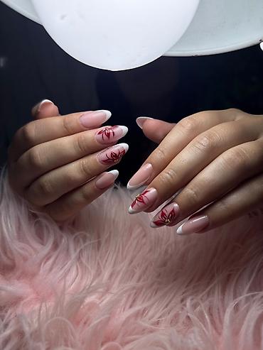 gozel dırnaq bezekleri: Xidmət: Professional manikür və dizayn - Gel lak və uzadılma: badam — 9