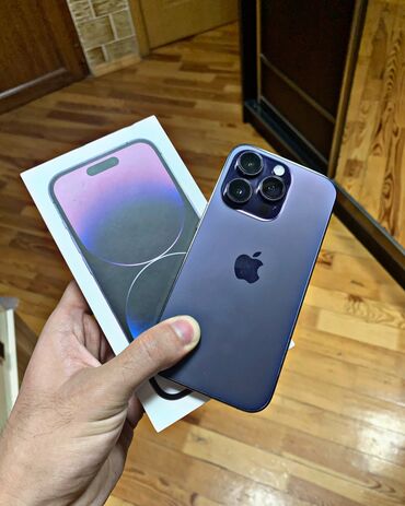 телефон fly fs456 nimbus 14: IPhone 14 Pro, 128 GB, Deep Purple, Face ID, Sənədlərlə