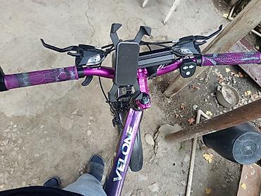 velosiped 28: Velone dağ/şəhər velosipedi – bənövşəyi-metalik rəngdə, alüminium — 9