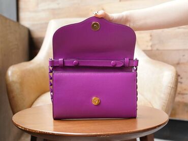 Torbe: Torba preko ramena u jarkoj purpurnoj boji - Materijal: glatka — 4