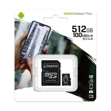 iphone 15 beograd: Micro SD Kingston 512GB Canvas Select Plus (SDCS2/512GB) + adapter 🧠