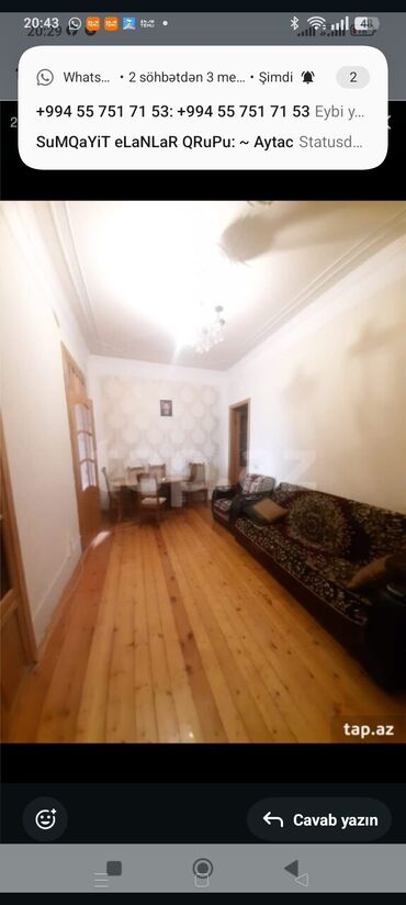 аренда и продажа недвижимости: 26ci mehellede ev kirayə verilir.2otaqdi artirmasida var 3otaga