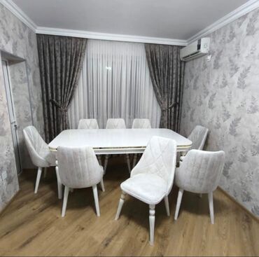 Masa və oturacaq dəstləri: Qonaq otağı üçün, Yeni, Açılan, Dördbucaq masa, 6 stul — 2