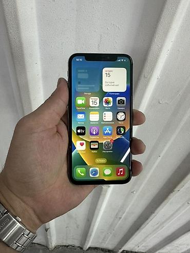 apple iphone a: IPhone X, Б/у, 256 ГБ, Серебристый, Чехол, 100 % — 1