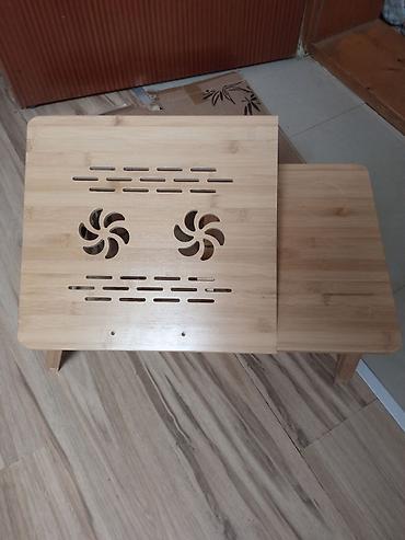 Stolovi: Bambus stočić za laptop - Materijal: prirodni bambus - Gornja ploča — 3