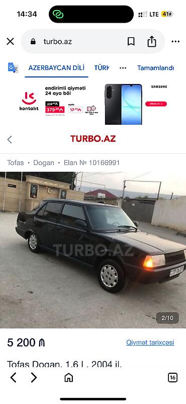 Tofas: Tofas : 1.6 l | 2005 il 324737 km Sedan — 10