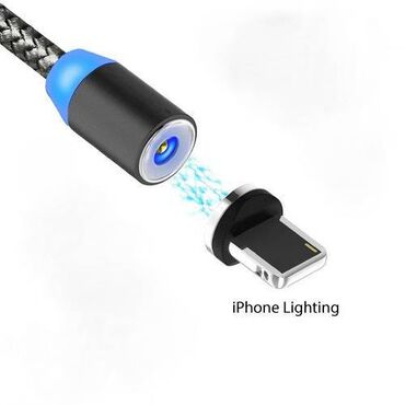 apple naushniki lightning: Кабель USB 2.0 - Lightning магнитный с LED подсветкой - 1 метр