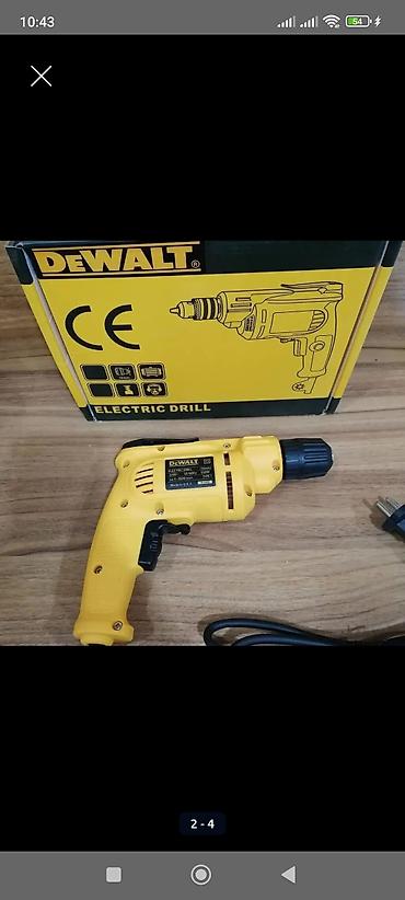 dewalt drel: Məhsul: DeWALT elektrikli matkap Xüsusiyyətlər: - Güc: 550W - — 2