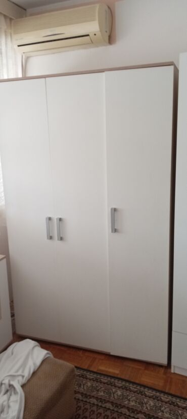 ormar: Double warderobe, Wood, color - White, New
