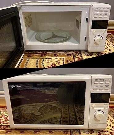 pc ana plata: Gorenje mikrodalğalı soba - Rəng: ağ, ön hissədə tünd şüşə qapı - — 1