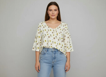bluzka body plus size: Tunika damska, rozmiar 2XL
