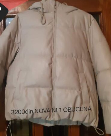 bele zimske jakne: XL (EU 42), Jednobojni, Sa postavom, Perje