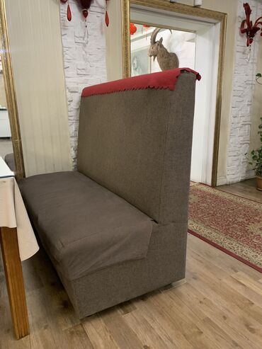 диван в кафе: Модульный диван, цвет - Серый, Б/у