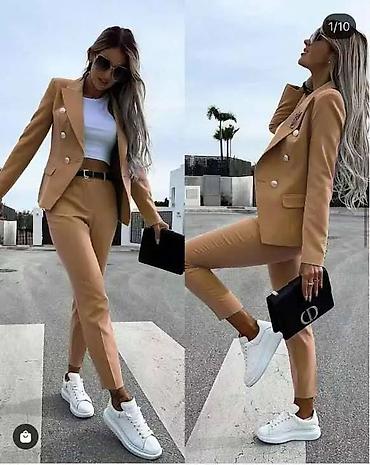 Kompleti: Ženski komplet – elegantno odelo sa sako‑m i pantalonama veličine S — 5
