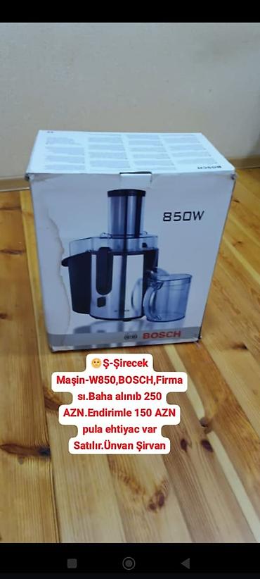 bosch mikser qiymetleri: Şirəçəkən Bosch, Mərkəzdənqaçma, Yeni, Ünvandan götürmə — 1